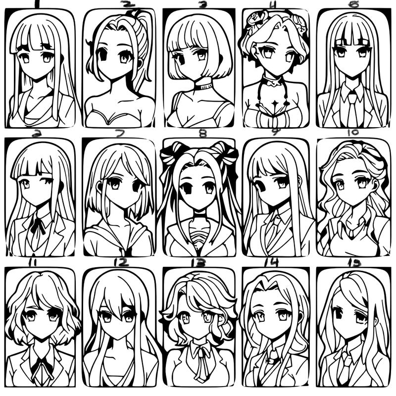 girls that look diffrent anime