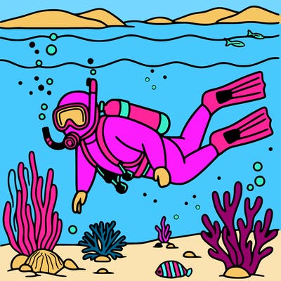 scuba diverse in the ocean
