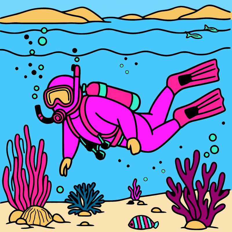 scuba diverse in the ocean