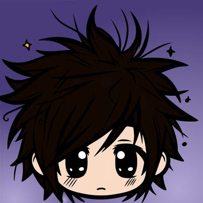 messy hair sharp eyes