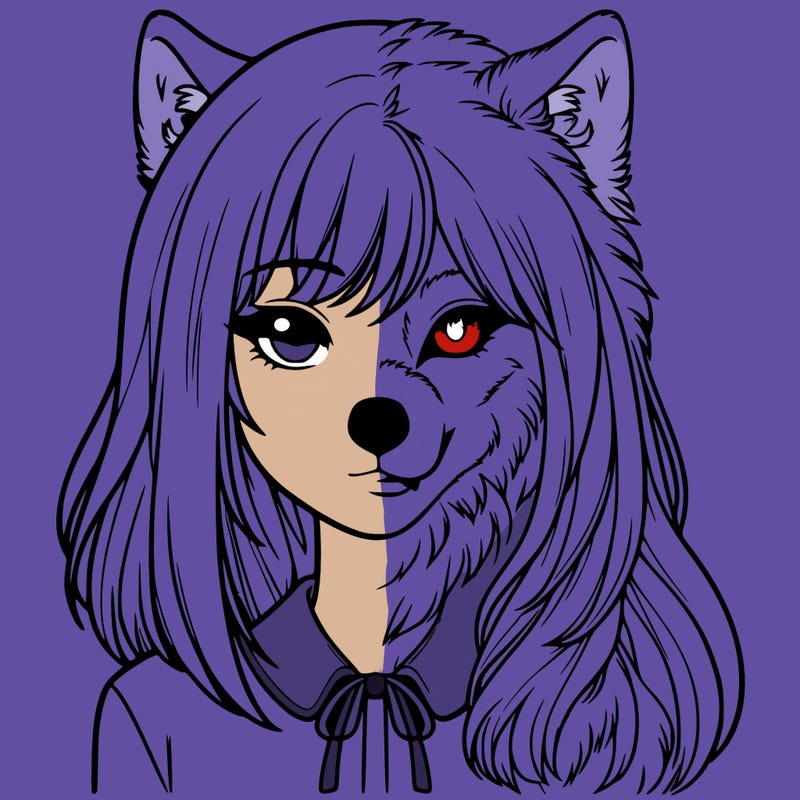 realistic part girl and part wolf