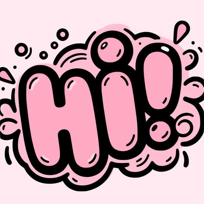 bubble letters hi!