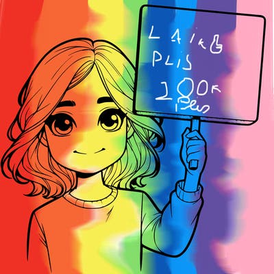 realistic girl holding up a sign