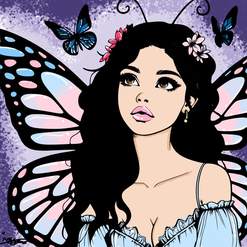 butterfly fairy realistic girl