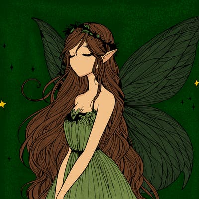ethereal realistic fairy girl