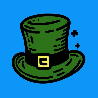 st patrick hat with thin lines