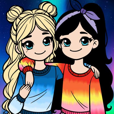 two girl best friends