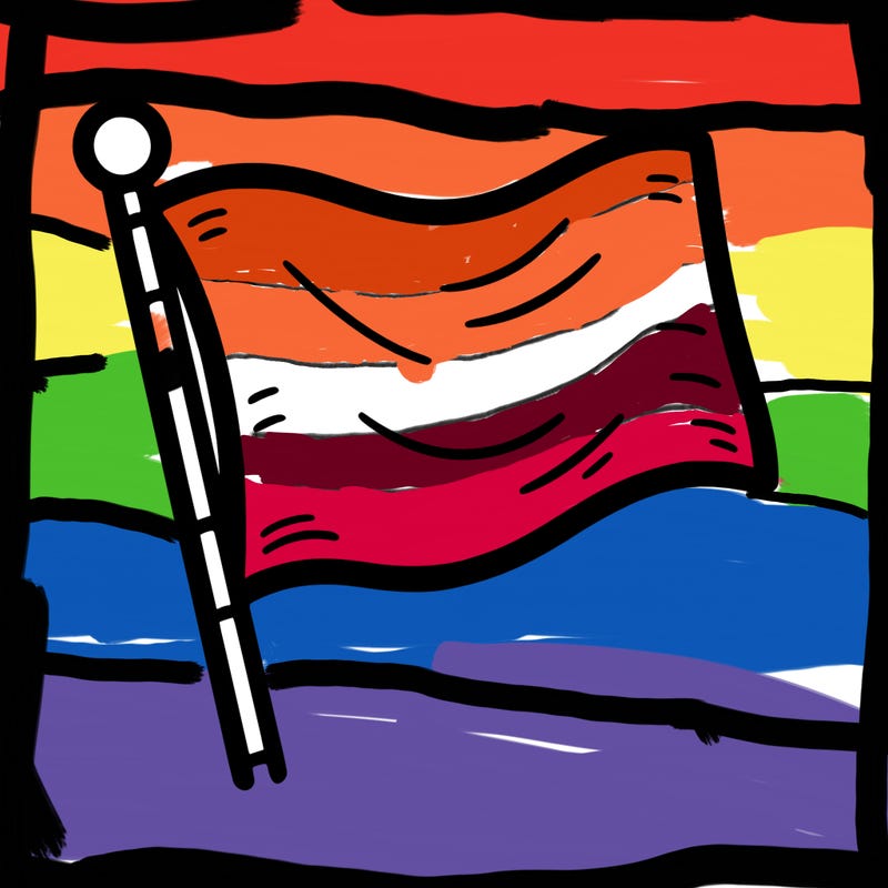 blank flag with straight