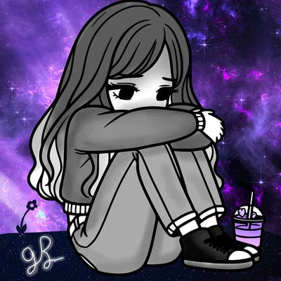 a girl  after a breakup