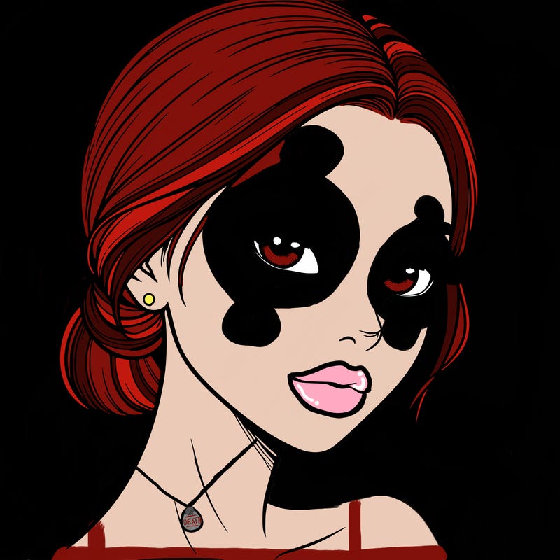 realistic girl with lashes