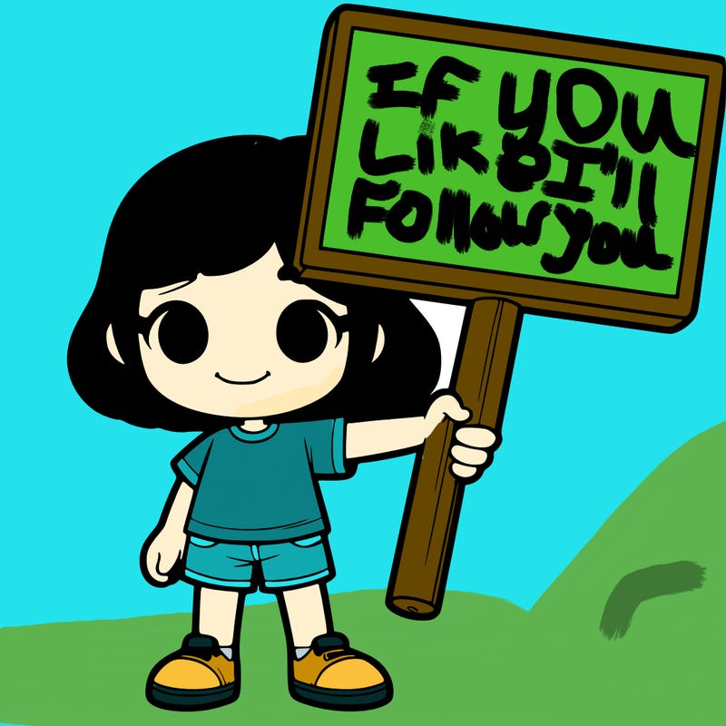 girl holding a big sign