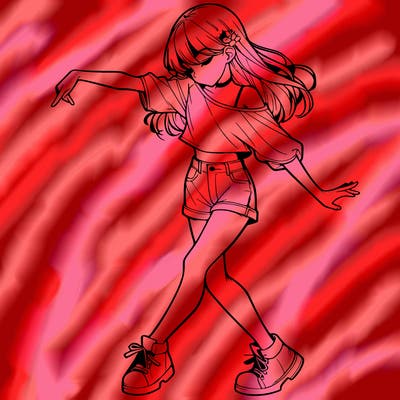 realistic girl danceing