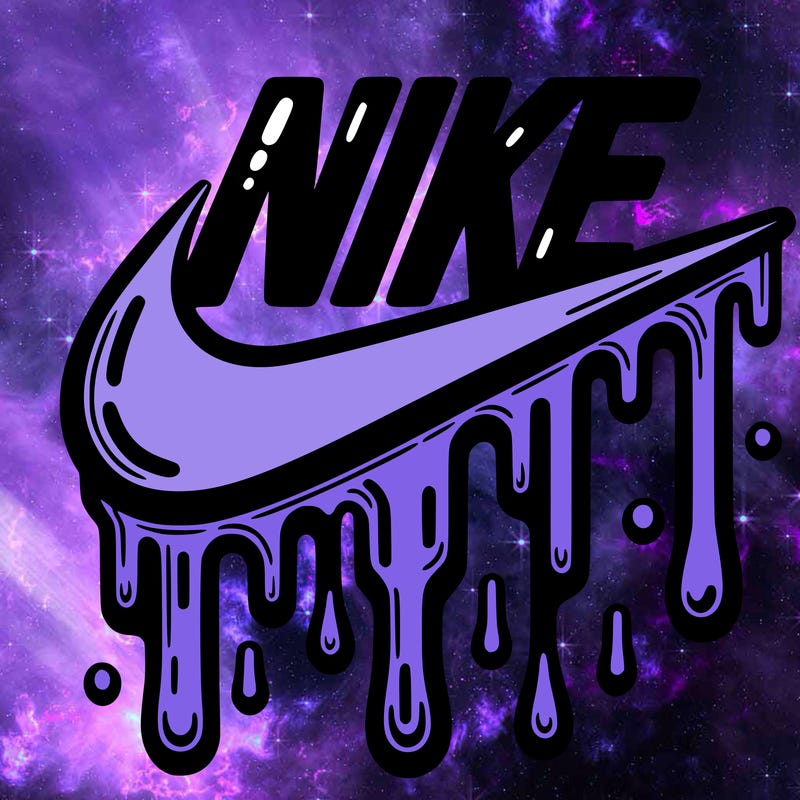 dripping nike logo