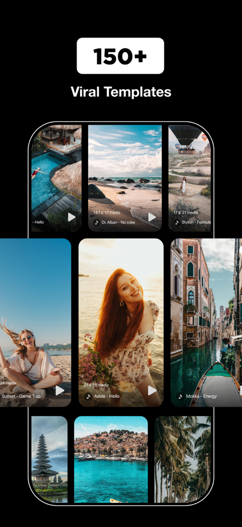 Reels Maker・Video Templates - Uma coleção de mais de 150 modelos de vídeo virais para Reels estéticos de mídia social