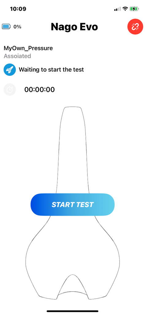 My-Own - バイクサドル圧力マッピング用のMy-Ownアプリの開始画面
