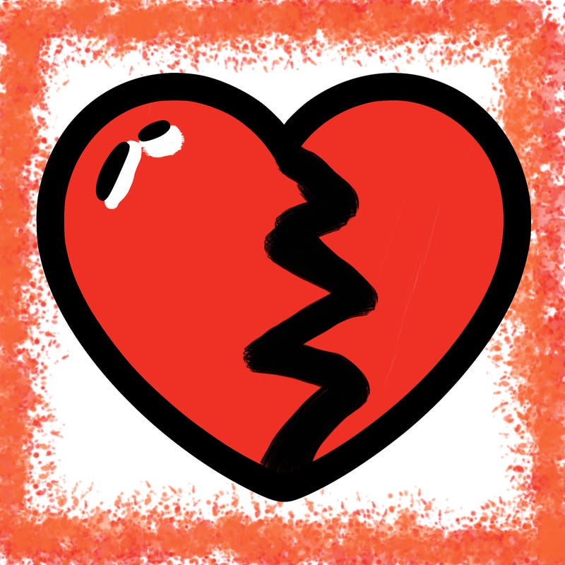 a blank heart