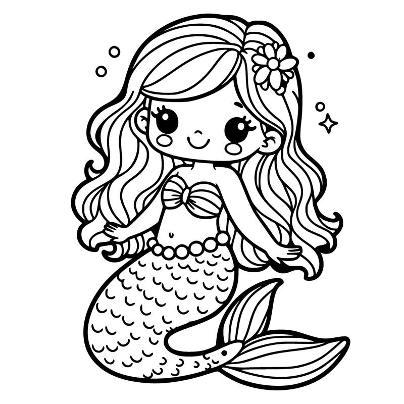 lovely mermaid girl