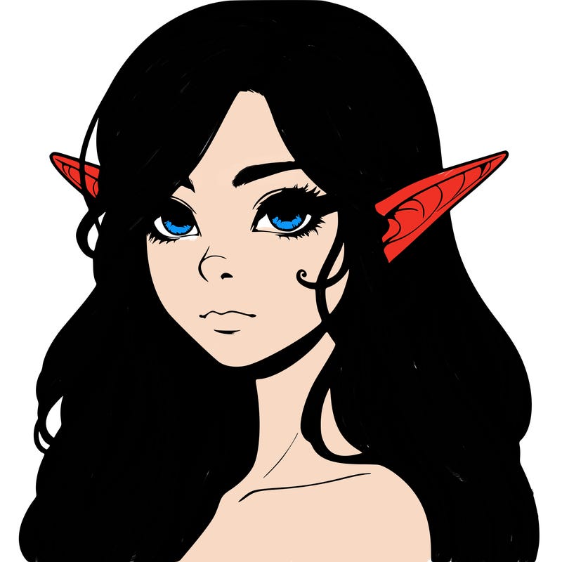 elf girl realistic dark fantasy