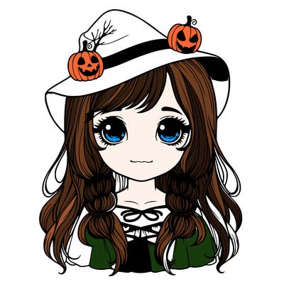 girl realistic halloween character