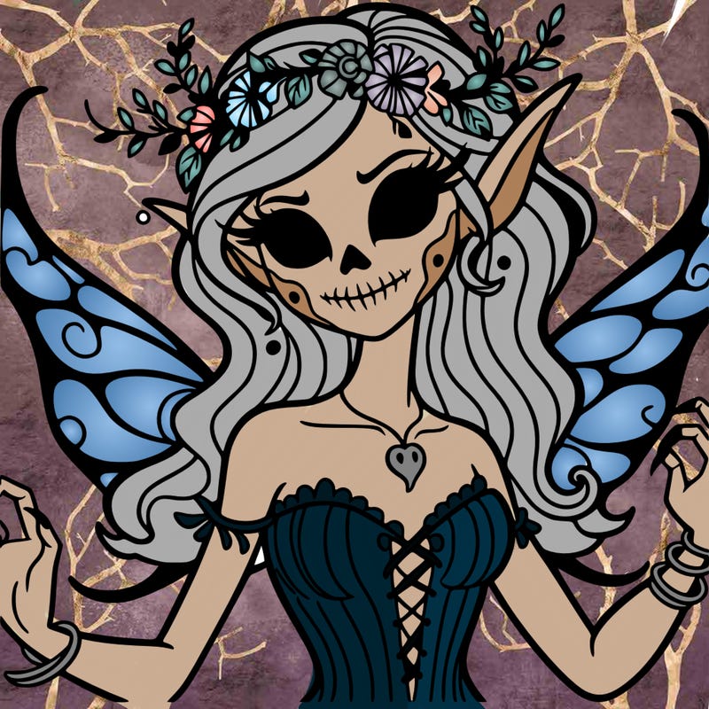 beautiful scary female fae