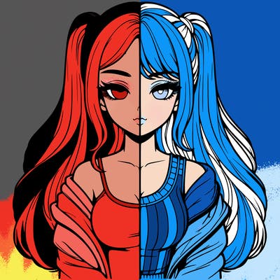 realistic girl split