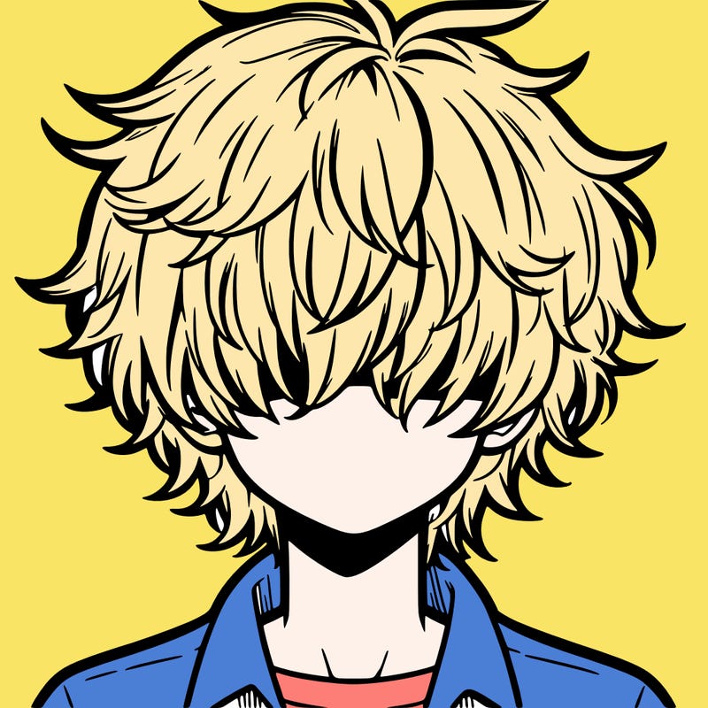 manga boy fluffy hair covering his eyes