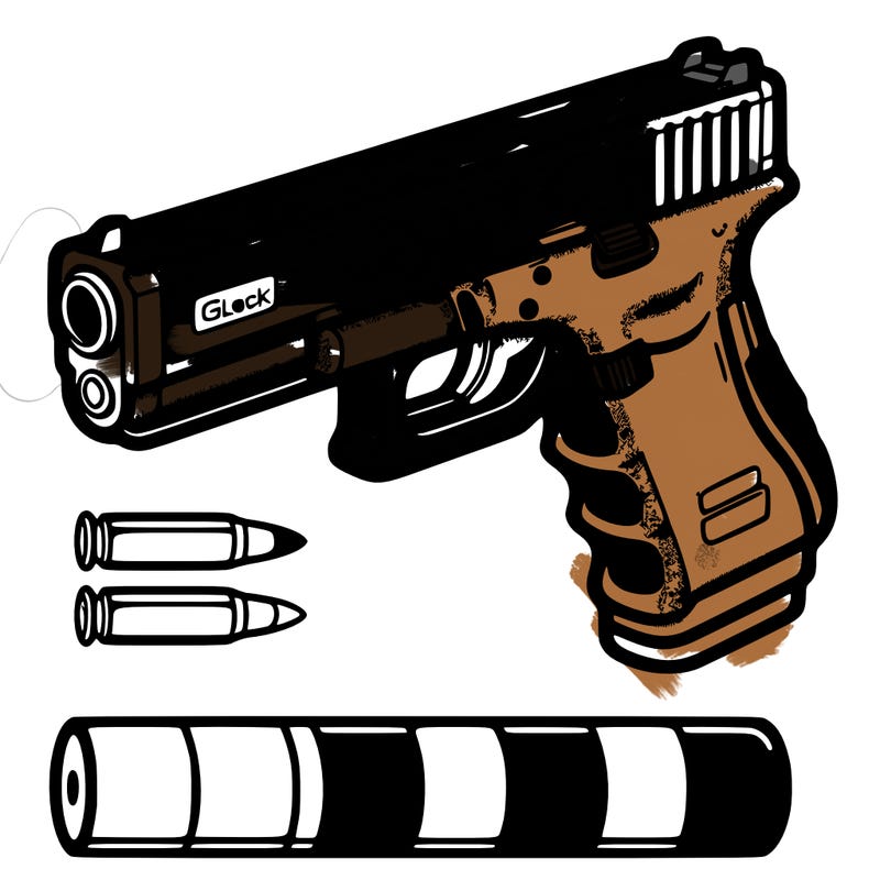 glock with someone holding it