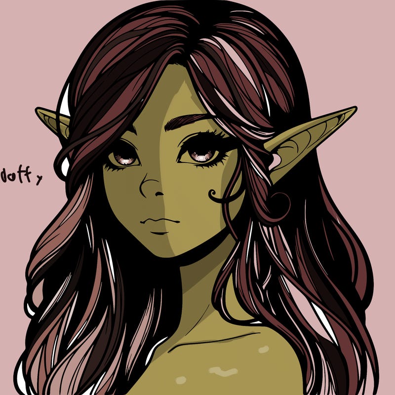 elf girl realistic dark fantasy