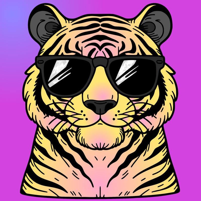 tiger with sunglasses