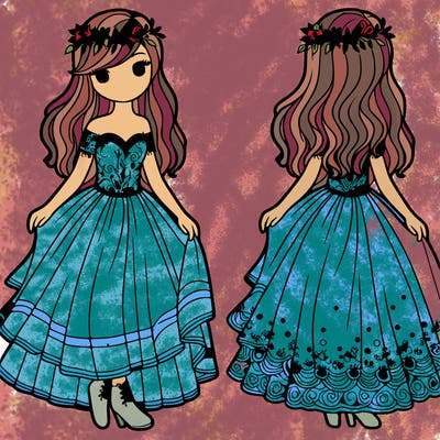 girl in a beautiful flowy dress