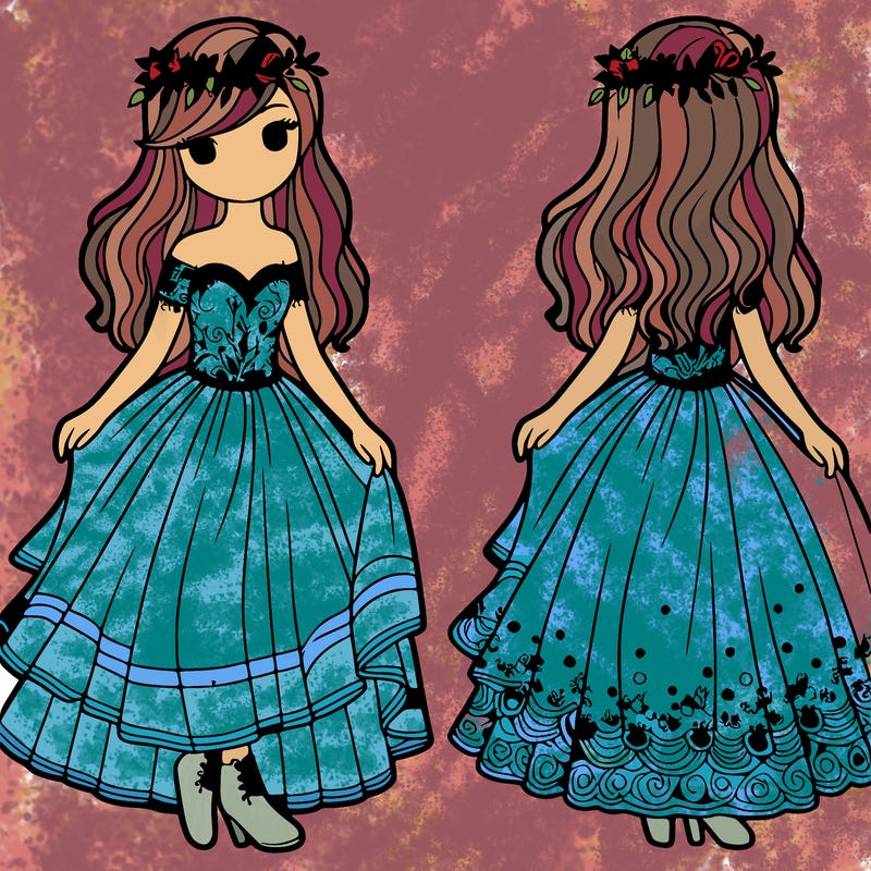 girl in a beautiful flowy dress