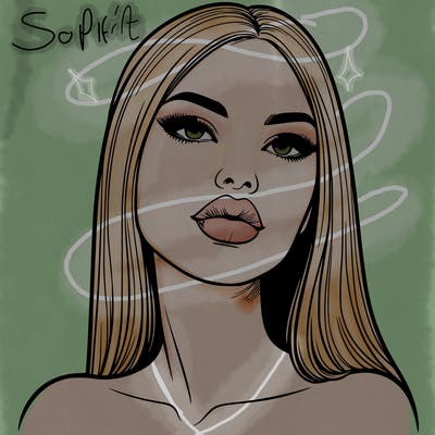 realistic woman with full lips