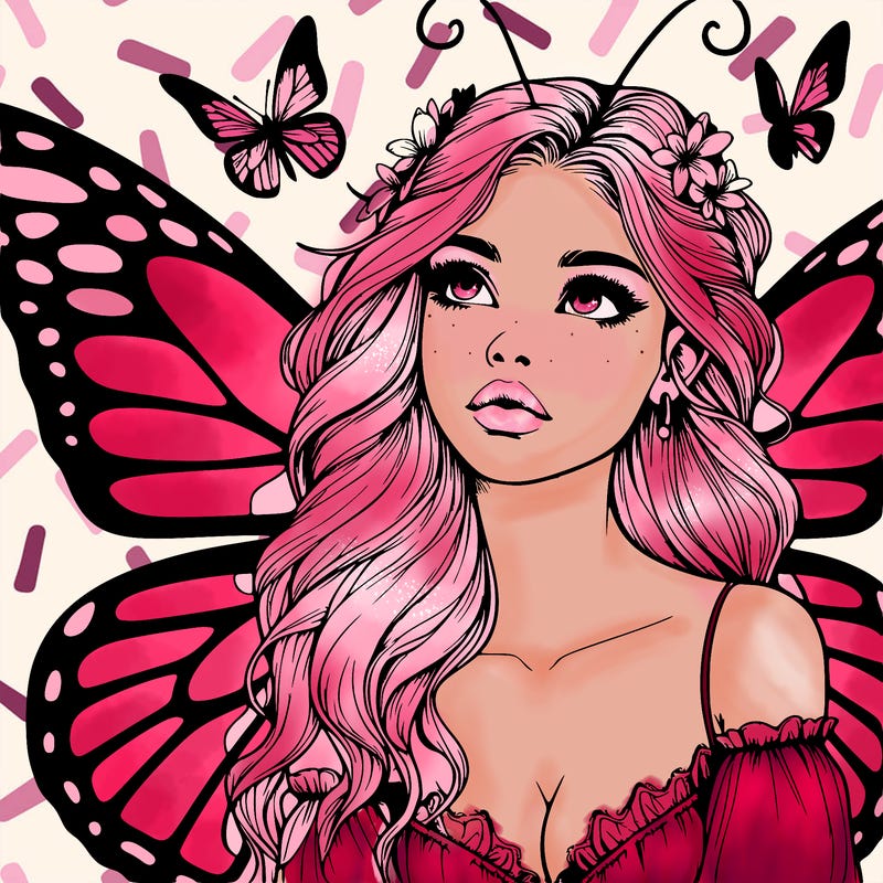 butterfly fairy realistic girl