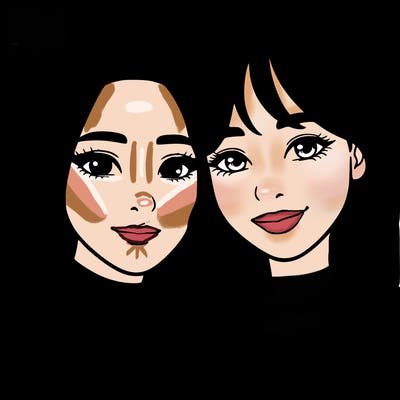 asian woman being in a couple with a latina woman realistic