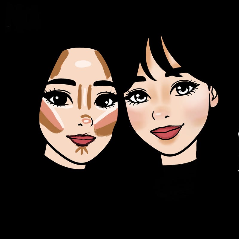 asian woman being in a couple with a latina woman realistic