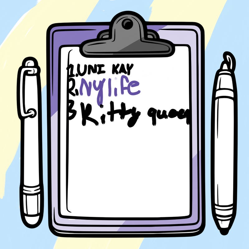 blank clip board with pen