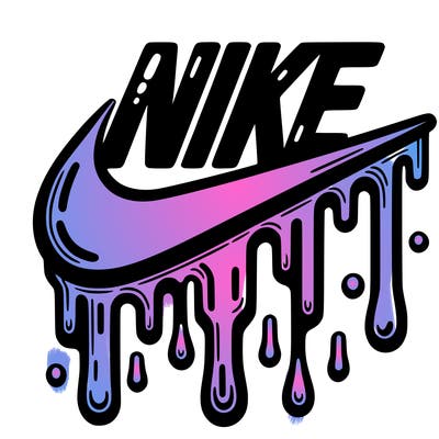 dripping nike logo
