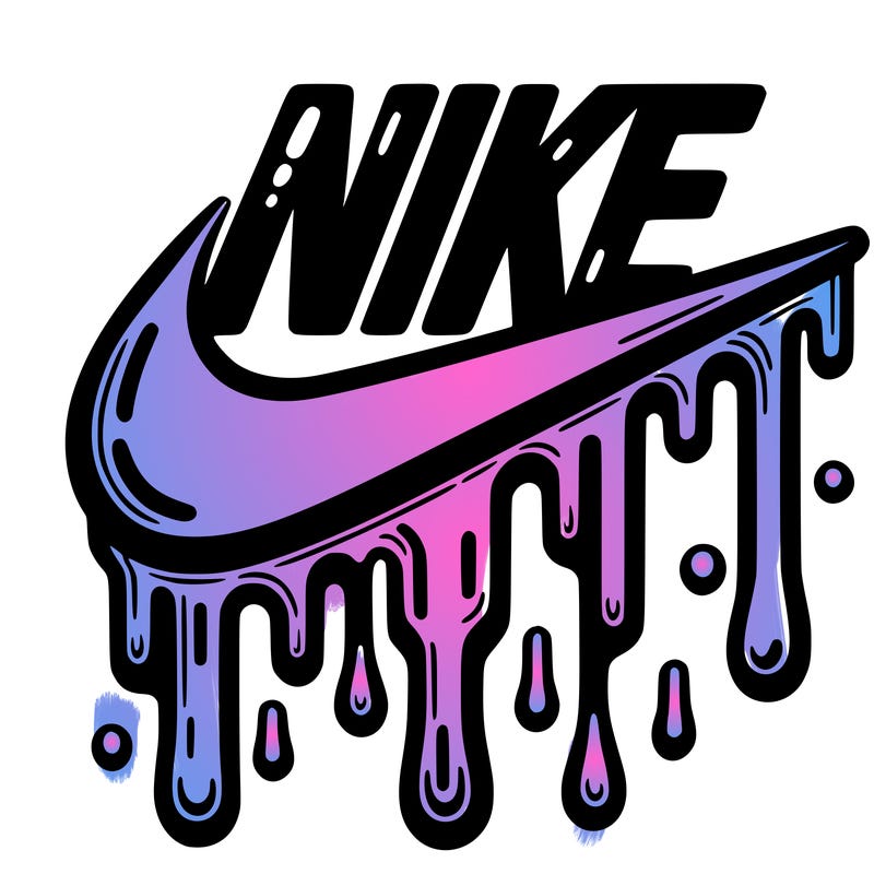 dripping nike logo