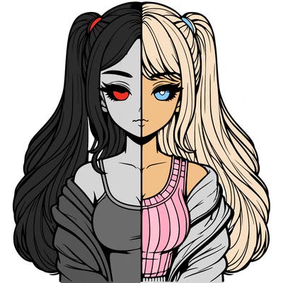 realistic girl split