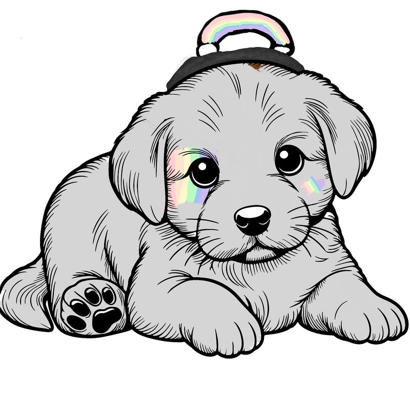 a cute realistic puppy