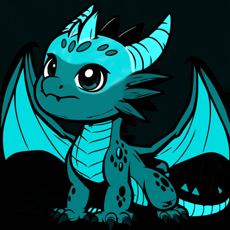 fierce baby night dragon