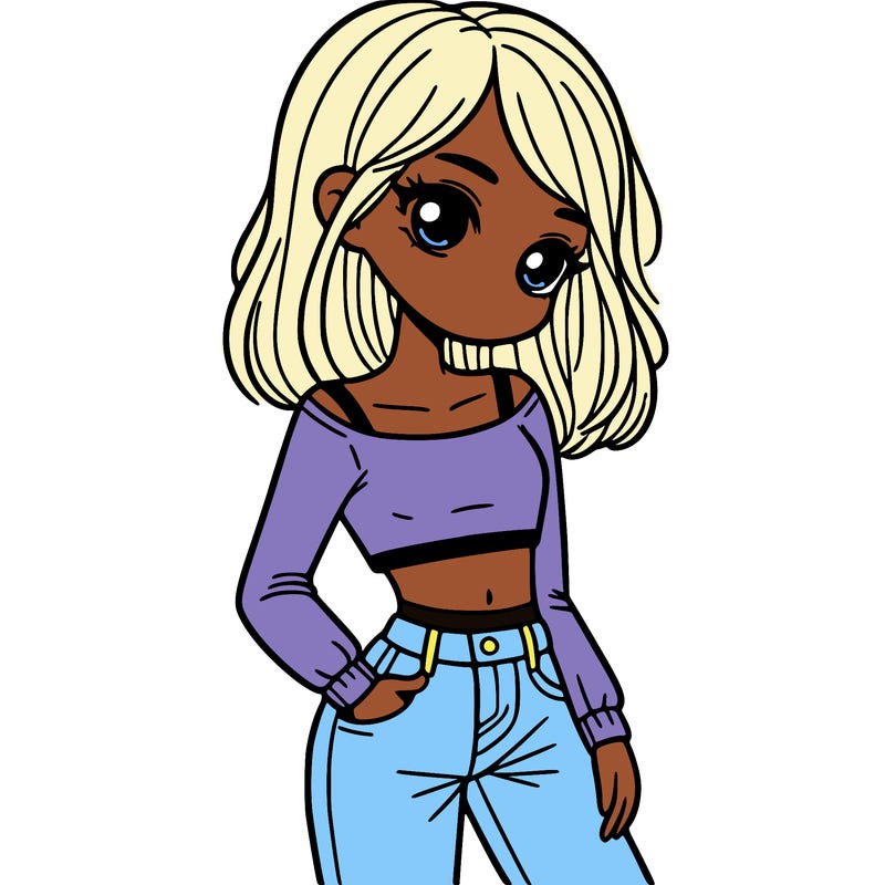 girl teenager with a crop top and flare jeans
