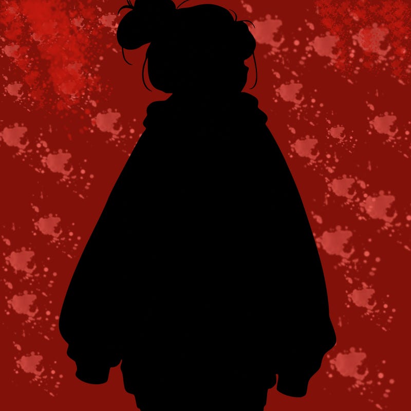 realistic girl with a oversized sweatshirt on and a bun