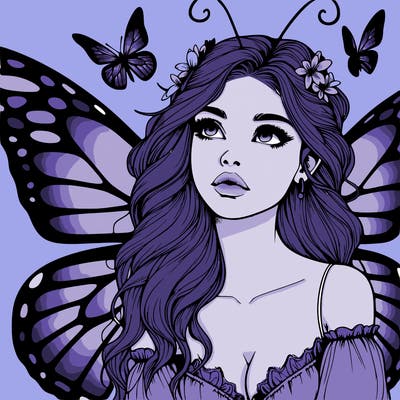 butterfly fairy realistic girl
