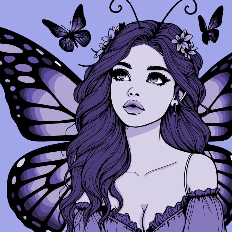 butterfly fairy realistic girl