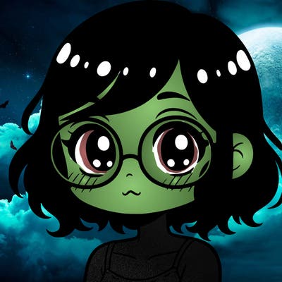 13 yr old girl, black hair, shy, with glasses