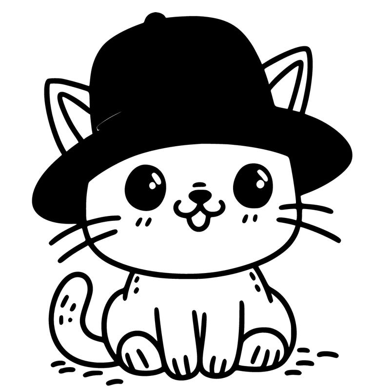 cat with a red hat