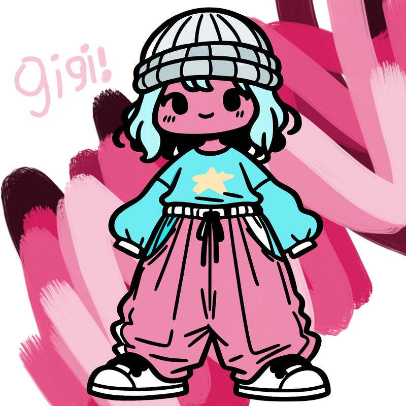 girl with baggy clothes