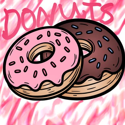 a piece of food doughnuts