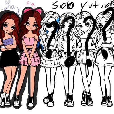 a group of girls realistic